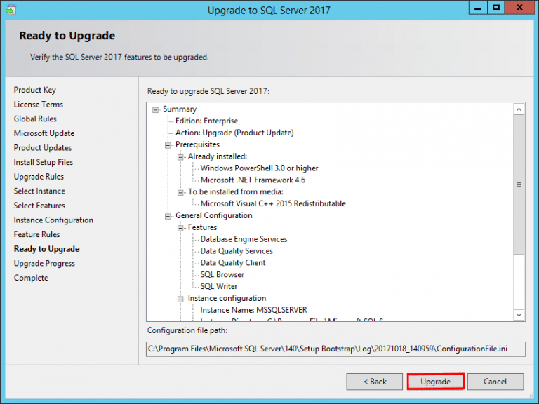 Upgrade sql server 2016 to 2017 virtualization howto