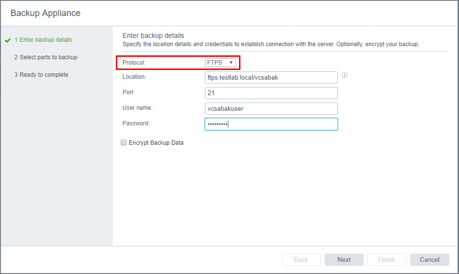Change-VCSA-6.5-backup-to-use-FTPS