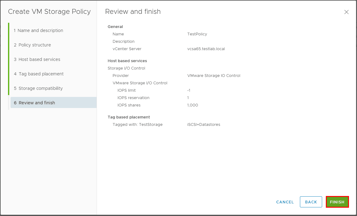 Finish-creating-the-new-VM-storage-policy Using VMware VM Storage Policies