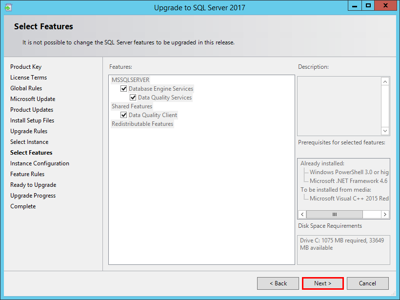 Select-SQL-Server-2016-features-to-upgrade