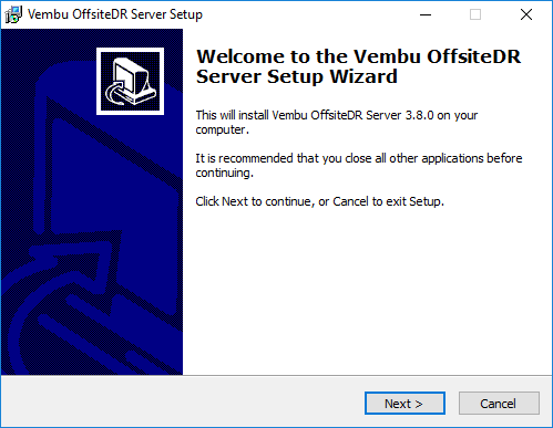Launching-Vembu-OffsiteDR-installation