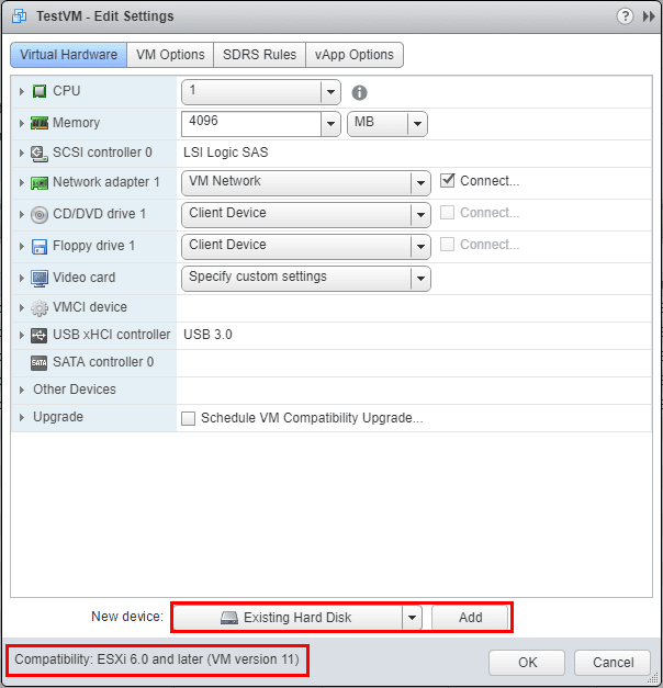 Add-Existing-Hard-Drives-to-New-VM-with-lower-Hardware-Compatibility-Level