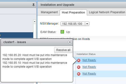 If-hosts-are-not-in-maintenance-mode-the-upgrade-will-show-not-ready-for-VMware-NSX-6.4-VIB-upgrade
