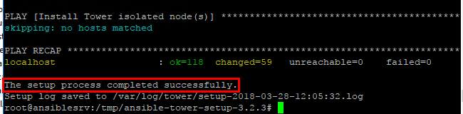 Ansible-Tower-installation-completed-successfully