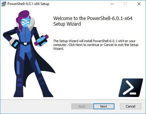 Beginning-the-install-PowerShell-Core-in-Windows-10