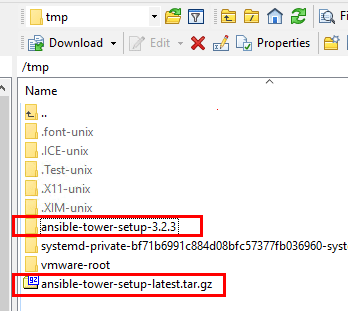 Extracting-the-tar.gz-Ansible-Tower-setup-package