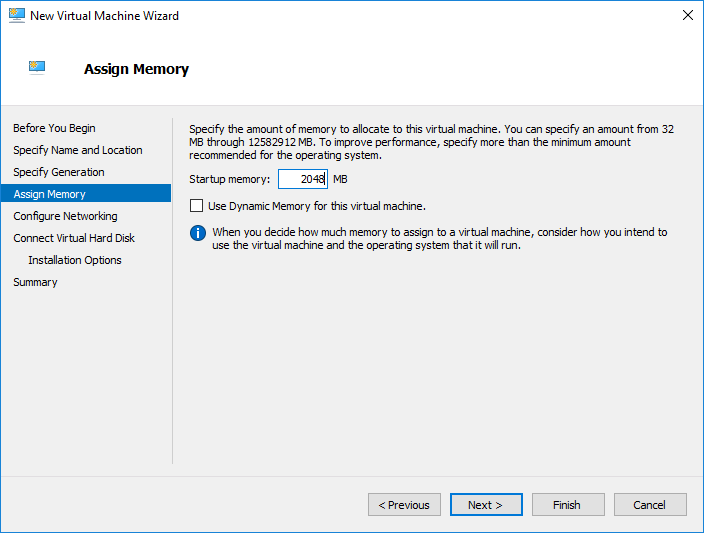 Specify-the-Memory-for-the-Windows-Server-2019-virtual-machine