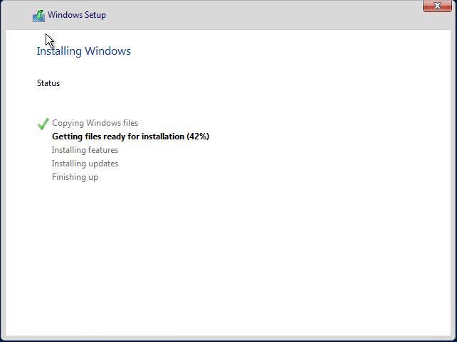 Windows-Server-2019-begins-installing