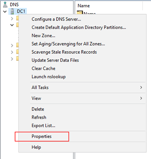 Configure-the-Properties-of-your-Windows-DNS-Server