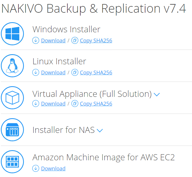 NAKIVO-Backup-and-Replication-v7.4-installation-options