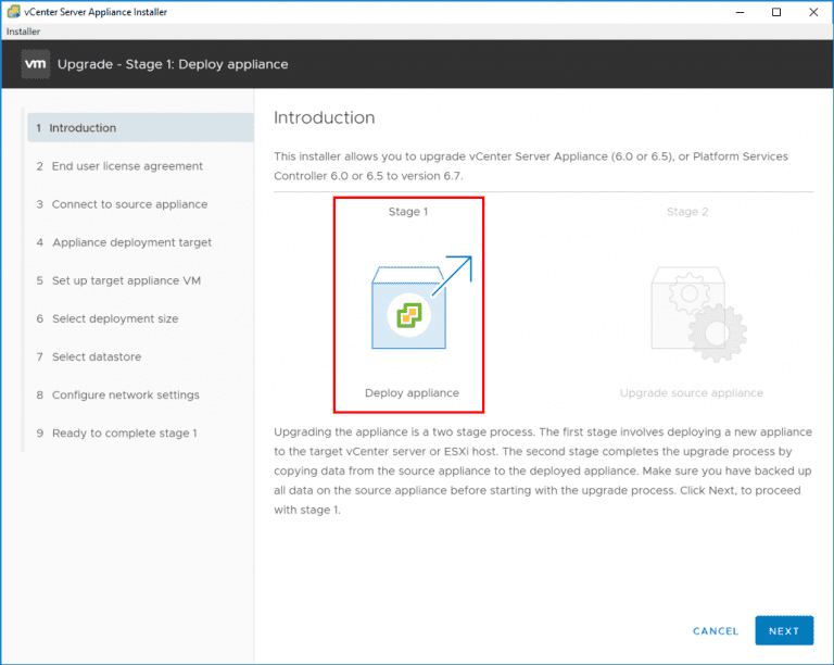 Upgrading to VMware vCenter Server VCSA 6.7 - Virtualization Howto