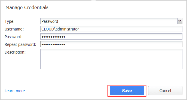 Adding-a-new-username-and-password-to-the-NAKIVO-credential-manager