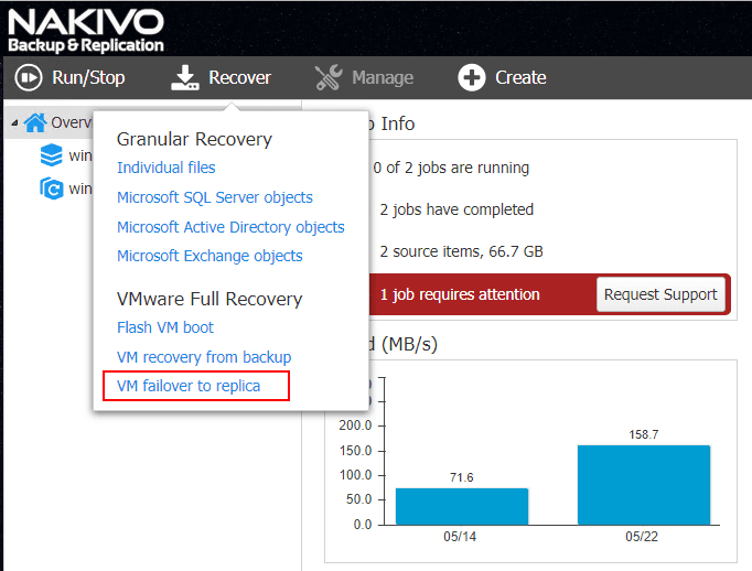 Creating-a-NAKIVO-VM-Failover-to-Replica-job