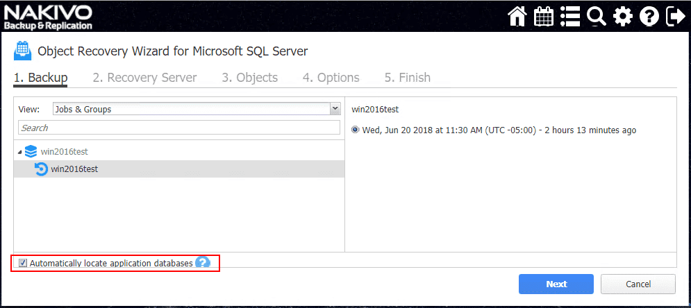 Selecting-the-backup-and-the-application-database-to-restore