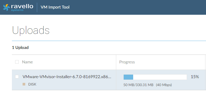 Upload-of-the-ESXi-6.7-ISO-to-Ravello-begins