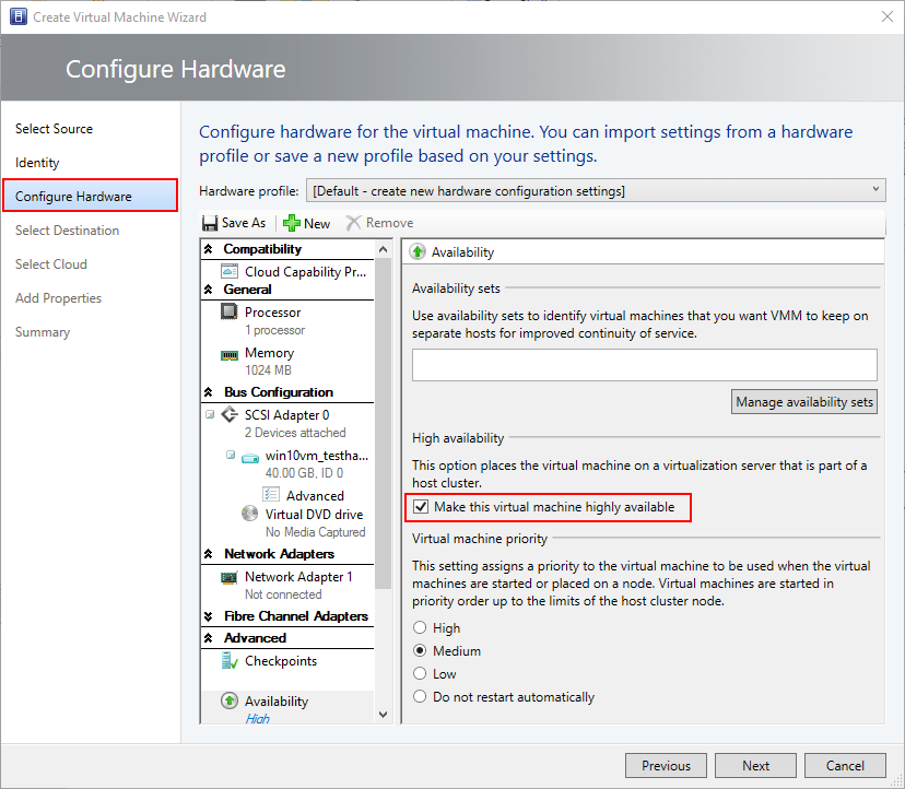 Enabling-Hyper-V-virtual-machine-high-availability-using-SCVMM