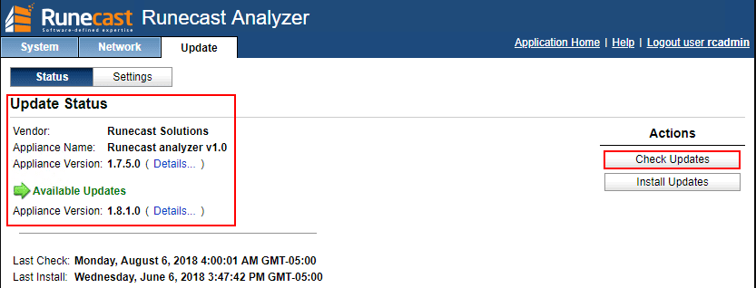 Checking-the-latest-Runecast-Analyzer-version
