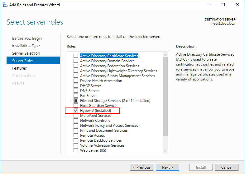 Installing-and-Configuring-Hyper-V-Containers-Hyper-V-role-installed