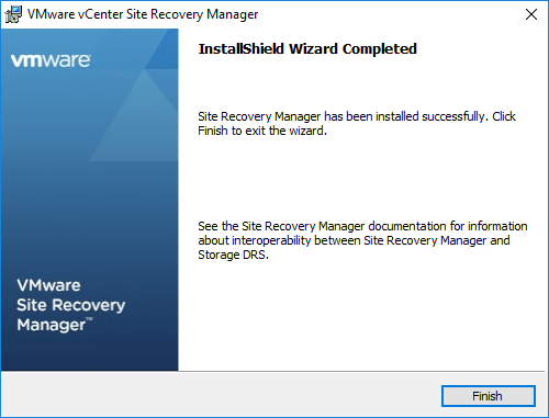 VMware-vCenter-Site-Recovery-Manager-installation-completes-successfully