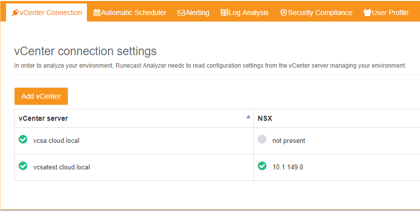 VMware-vCenter-connections-in-Runecast-Analyzer