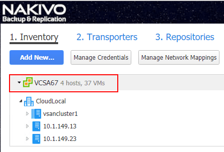 VMware-vSphere-6.7-vCenter-connection-successfully-added-to-NAKIVO-v7.5