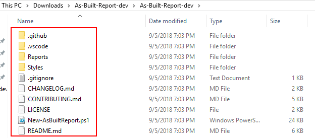 Download-and-extract-the-As-Built-Report-project