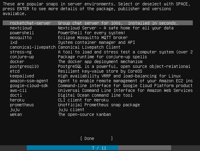 Selecting-popular-SNAPS-to-install-during-Ubuntu-Server-18.04-Installation-and-Configuration