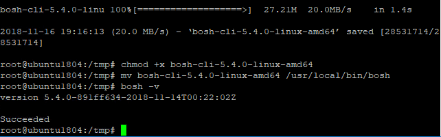 Verifying-BOSH-CLI-installation-and-version