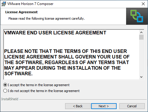 Accepting-the-Horizon-7.7-Composer-Server-EULA-agreement