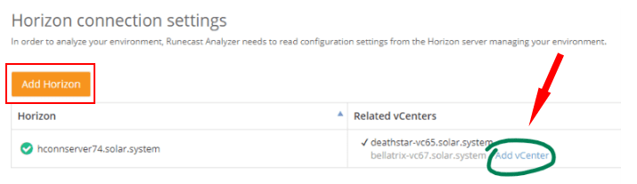 Adding-VMware-Horizon-connection-server-and-vCenter-Server-association