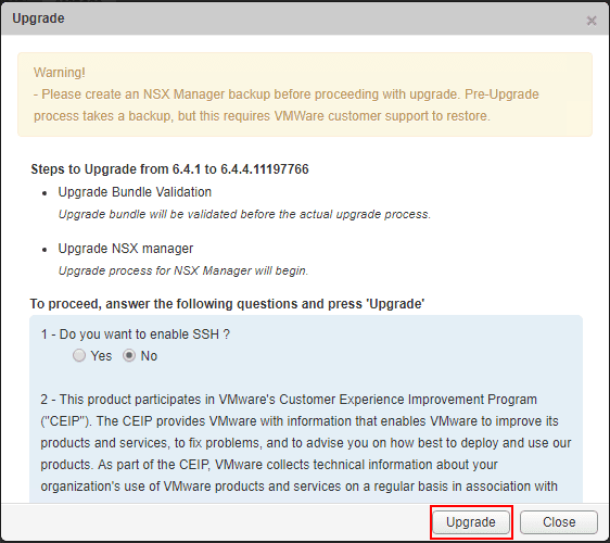 After-upload-of-the-NSX-Manager-6.4.4-choose-upgrade-to-proceed