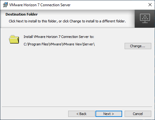 Choosing-the-VMware-Horizon-7.7-Connection-Server-installation-directory