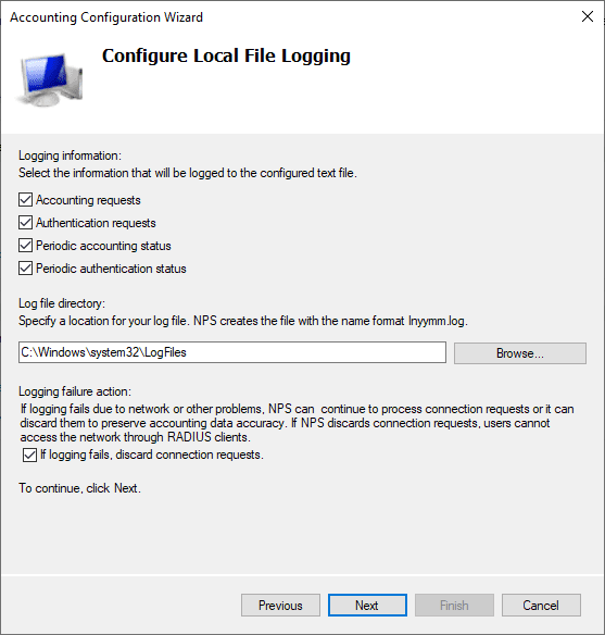 Configure-local-logging-in-the-accounting-properties-of-the-RADIUS-server
