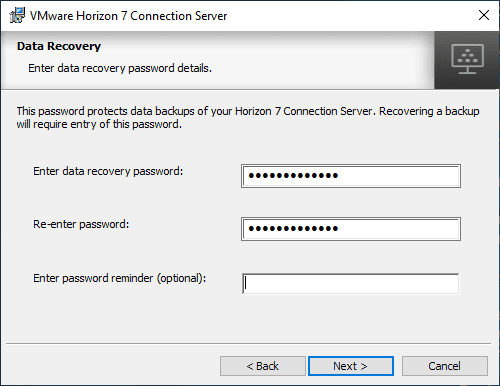 Configuring-a-VMware-Horizon-7.7-Connection-Server-Data-Recovery-password