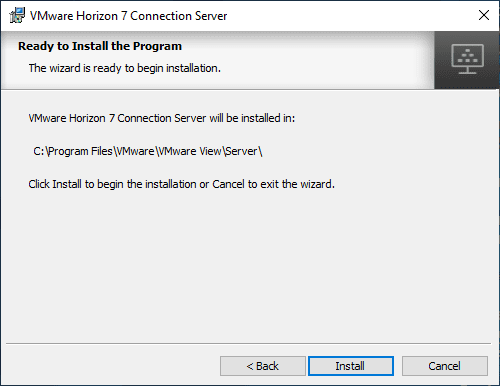 VMware-Horizon-7.7-Connection-Server-installation-ready-to-begin