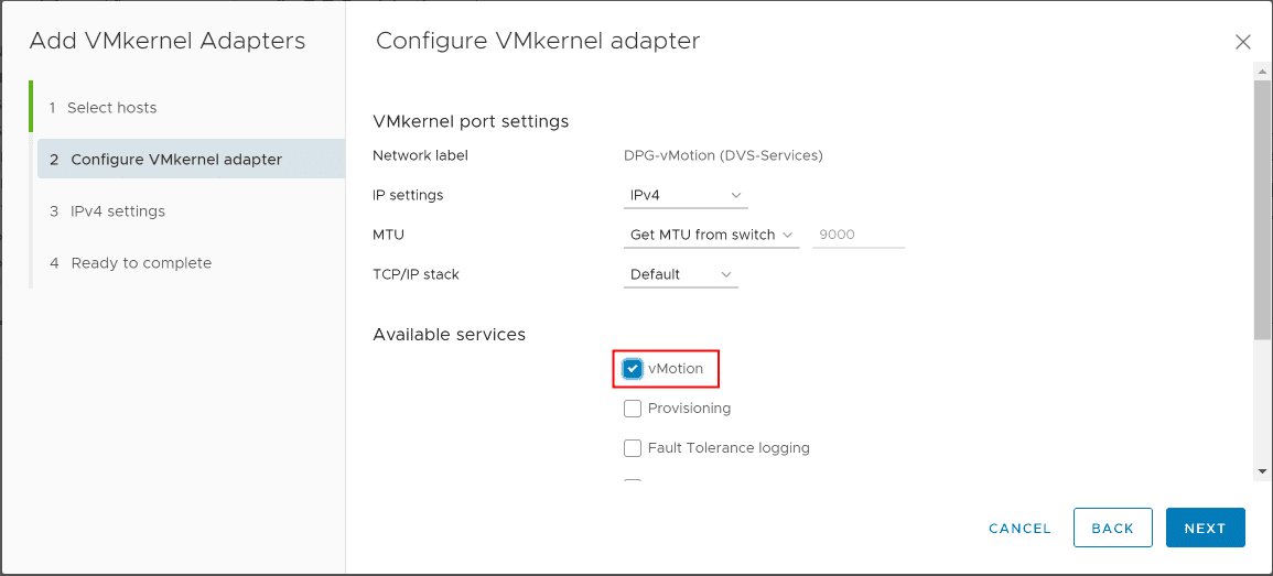 Configure-the-VMkernel-adapter-for-IPv4-settings-and-VMkernel-services-it-will-host