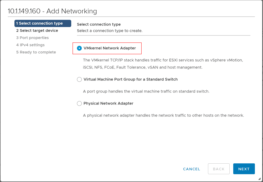 Select-the-connection-type-of-the-new-networking-resource