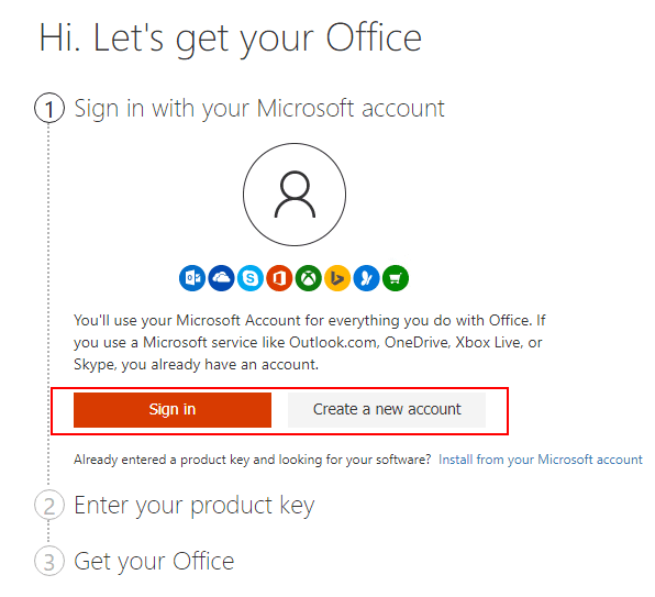 Signing-in-with-a-Microsoft-account-to-install-Office-365