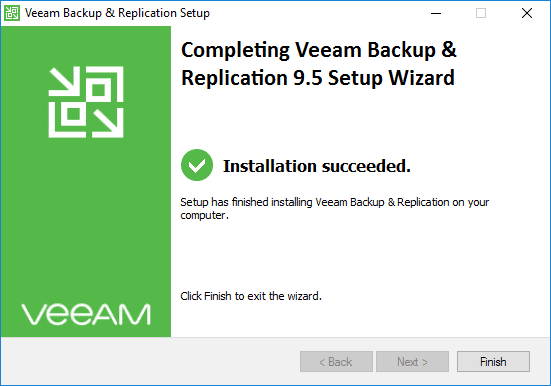 Veeam-Backup-Replication-9.5-Update-4-installation-finished-successfully