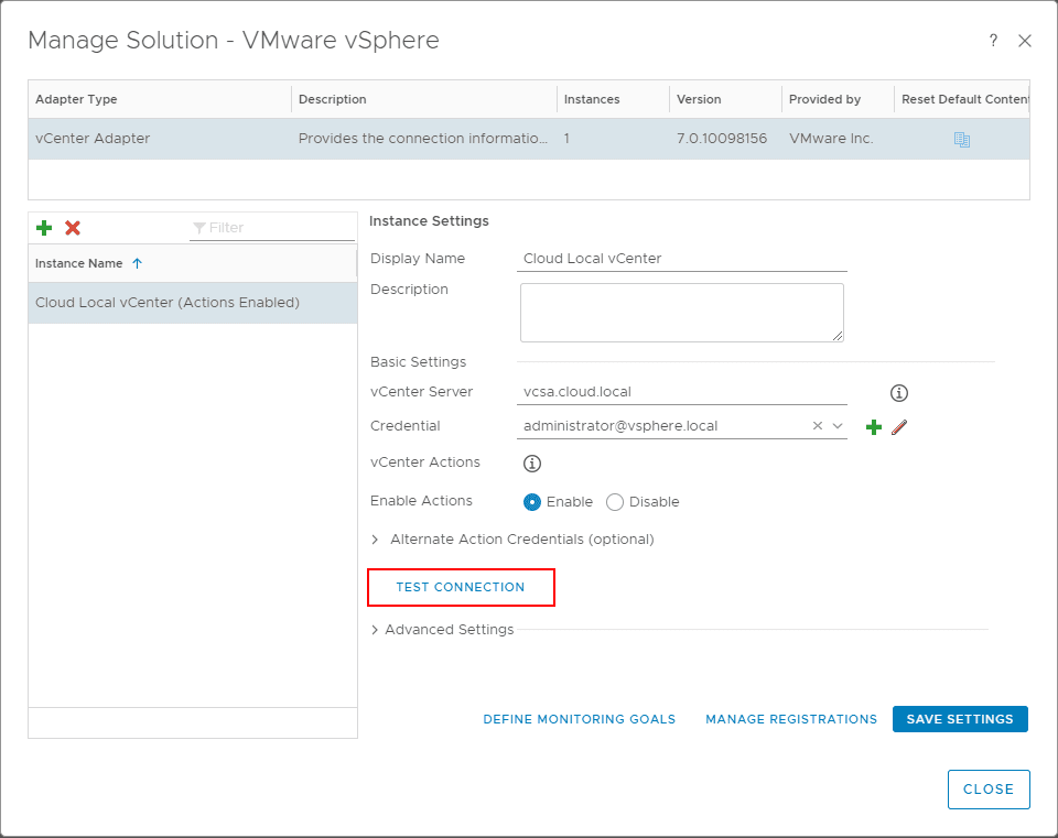 Click-Test-Connection-to-check-the-connection-between-vROPs-and-vCenter-Server