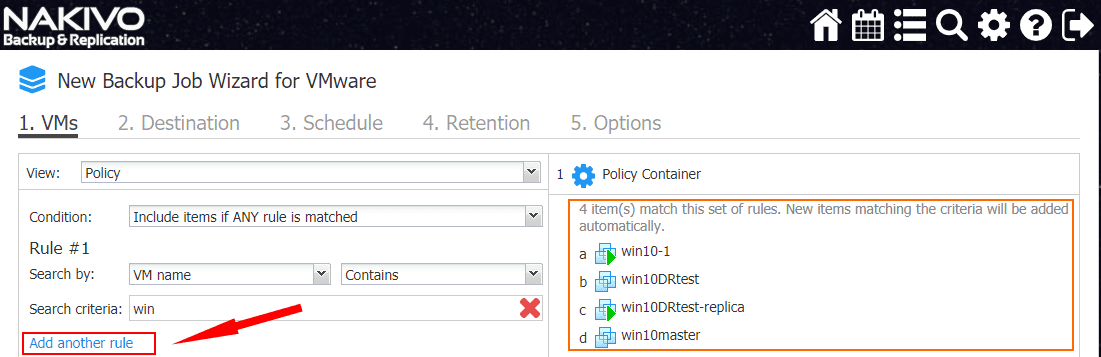 Creating-a-policy-rule-matching-a-VM-name