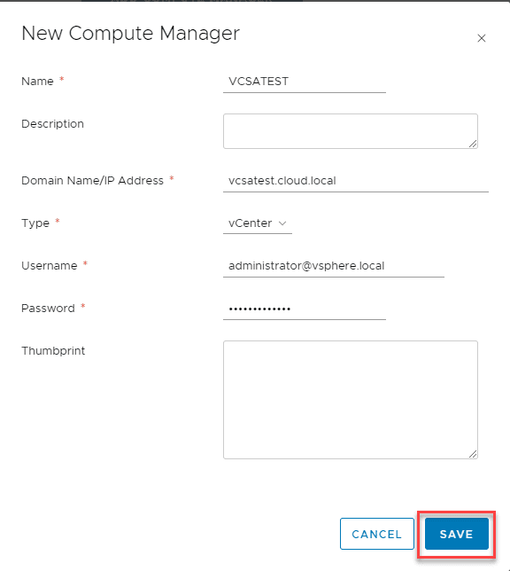 Attempting-to-add-the-vCenter-Server-as-a-Compute-Manager-for-NSX-T-2.4