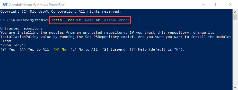 Installing-and-Connecting-PowerShell-Az-Module-with-Microsoft-Azure