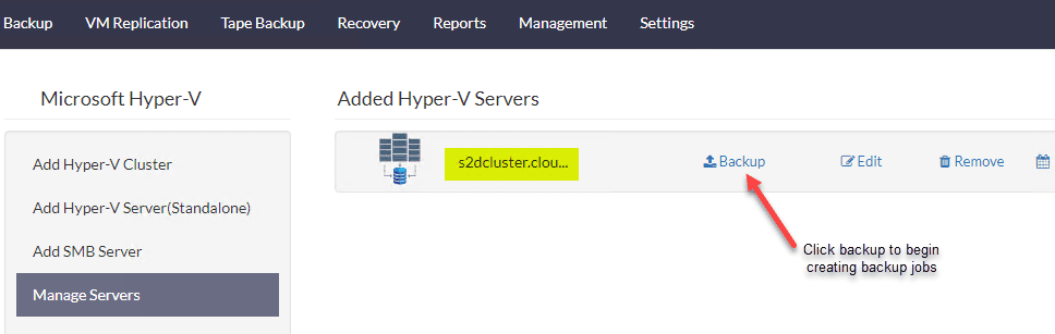 Successfully-added-a-Windows-Server-2019-Storage-Spaces-Direct-Hyper-V-cluster-to-Vembu-BDR-Suite-4.0