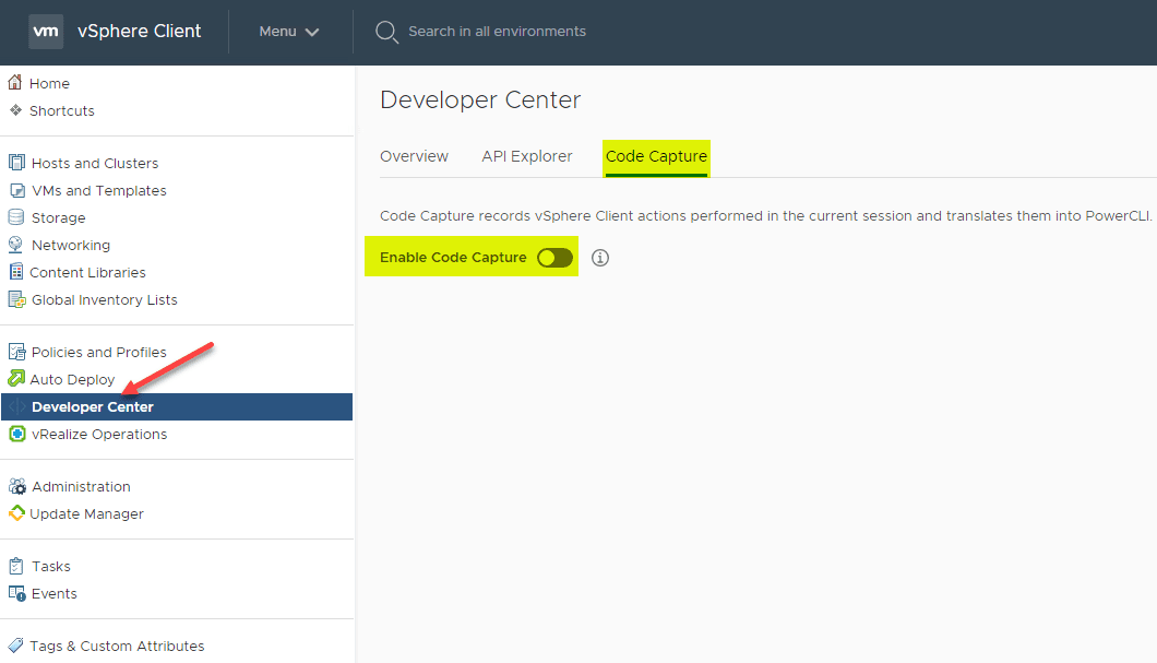 Enabling-Code-Capture-in-the-vSphere-6.7-Update-Development-Center