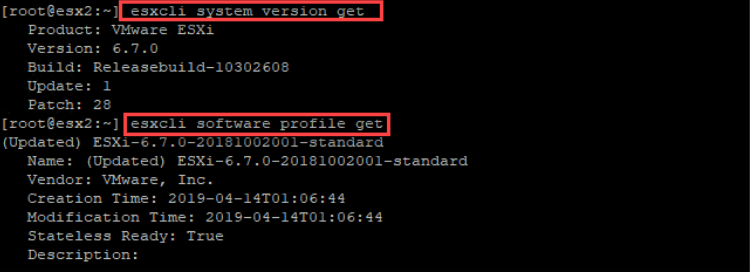 Running-the-ESXCLI-commands-to-get-the-ESXi-system-version-and-Image-Profile