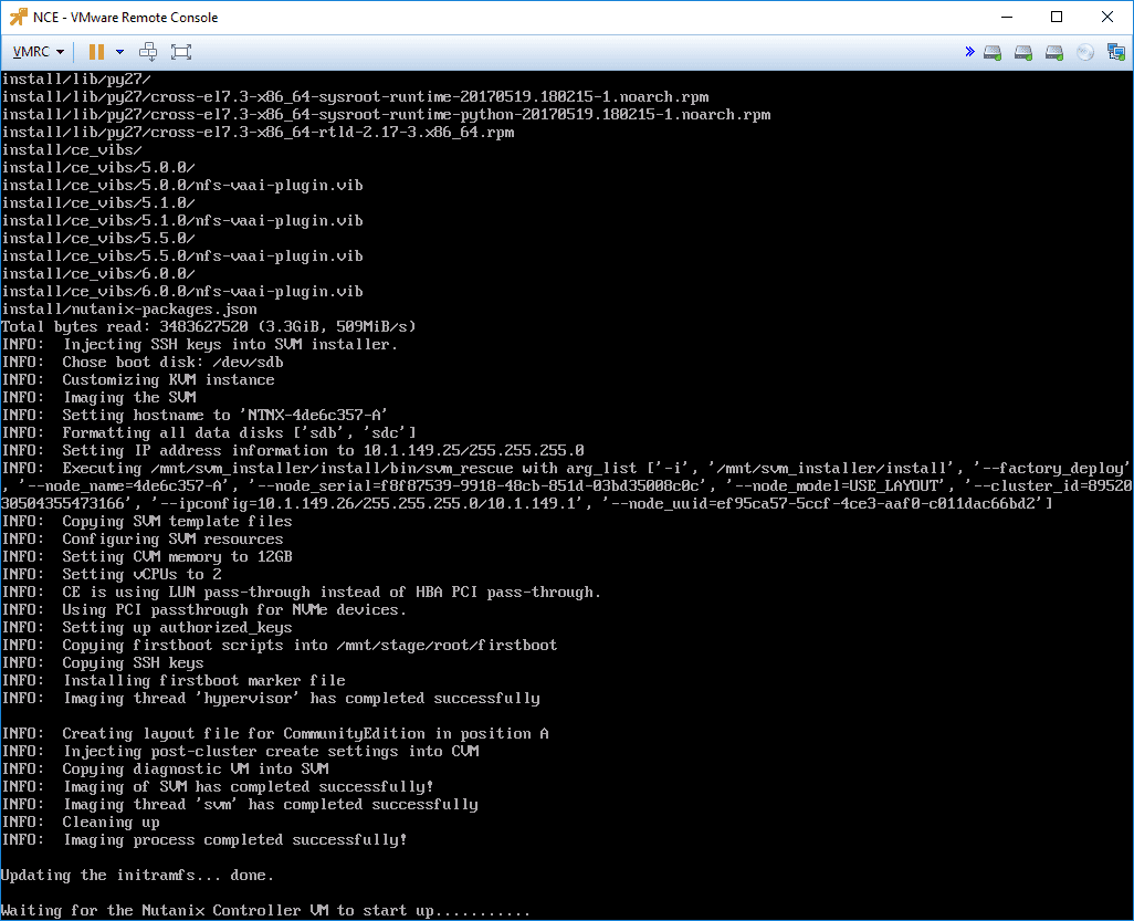 Waiting-for-the-Nutanix-CE-controller-VM-to-start-after-installation-in-VMware-vSphere-ESXi