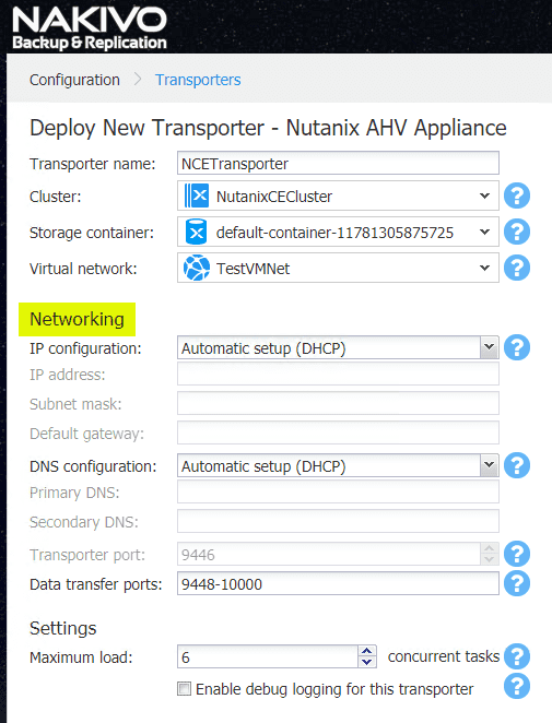 Configuring-Networking-options-for-the-new-Nutanix-AHV-transporter