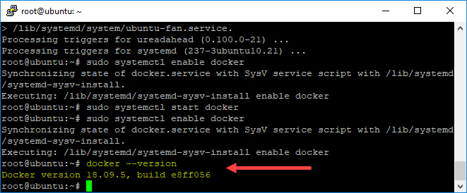 Checking-the-version-of-Docker-that-is-installed-to-verify