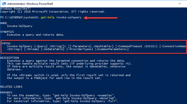 Taking-a-look-at-Get-Help-for-Invoke-SQLQuery-PowerShell-cmdlet